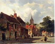 unknow artist European city landscape, street landsacpe, construction, frontstore, building and architecture.011 USA oil painting reproduction